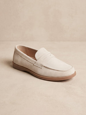 Loafiya - Premium Ivory Suede Loafers
