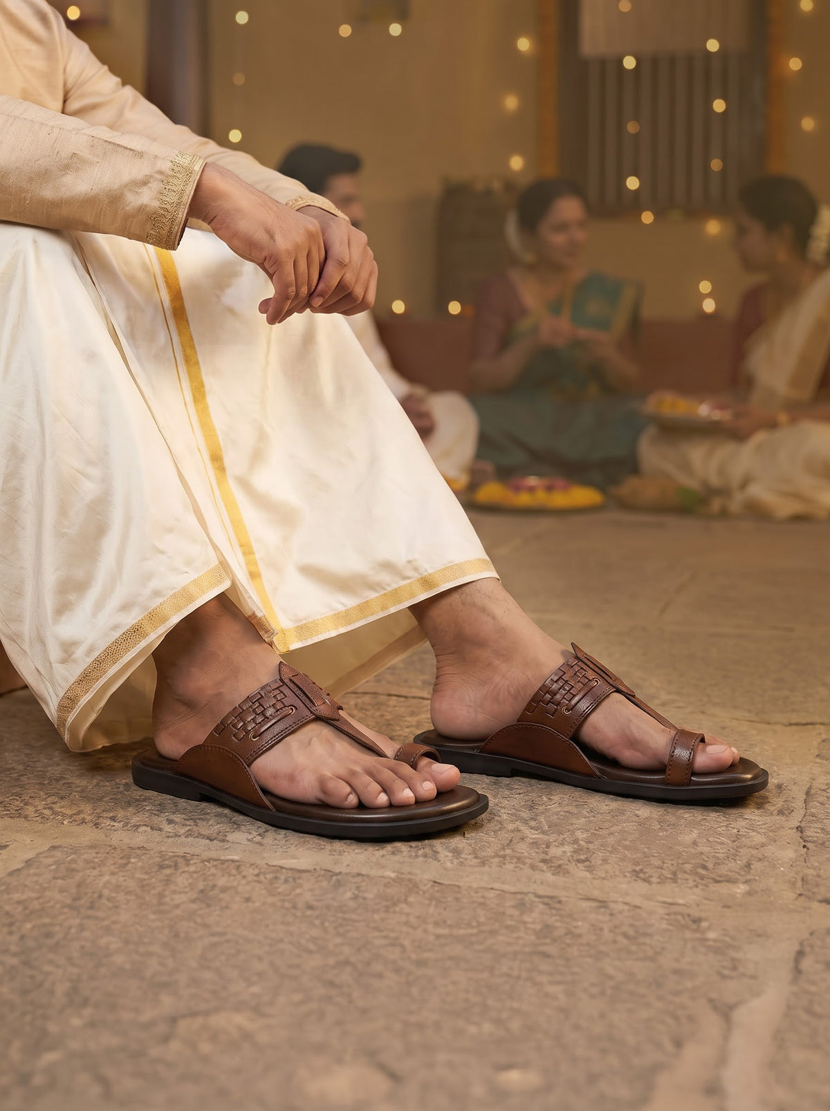 Padmoro - Brown Traditional Sandals