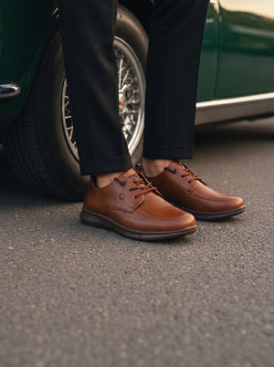 Raahvo - Tan Casual Lace-Up Shoes