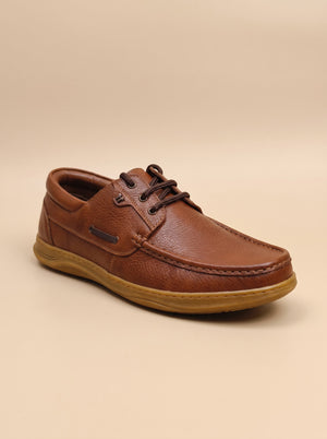 Safriko - Cognac Casual Lace-Up Shoes